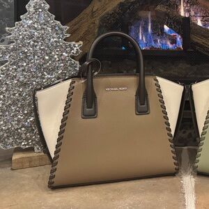 Michael Kors Satchel - Tan, Brown and Cream
